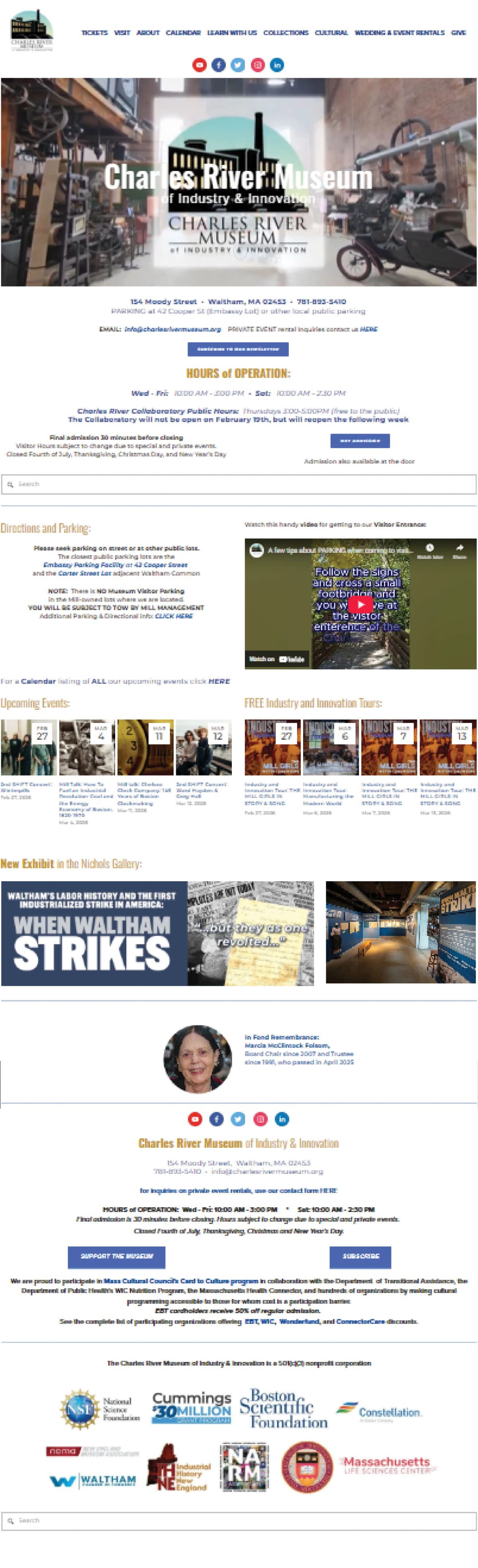 Website before redesign